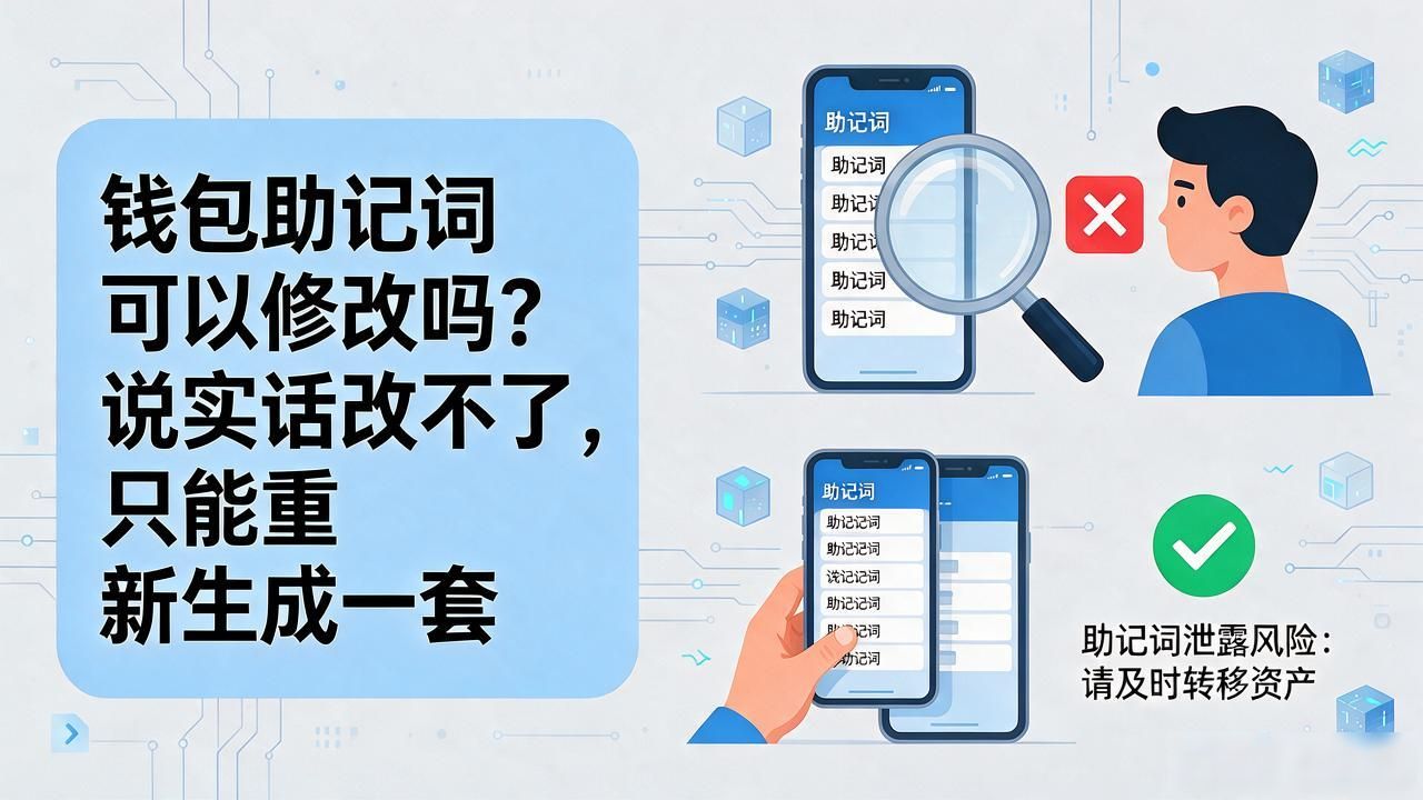 助记词不能改_BIP39助记词修改方法_钱包助记词可以修改吗