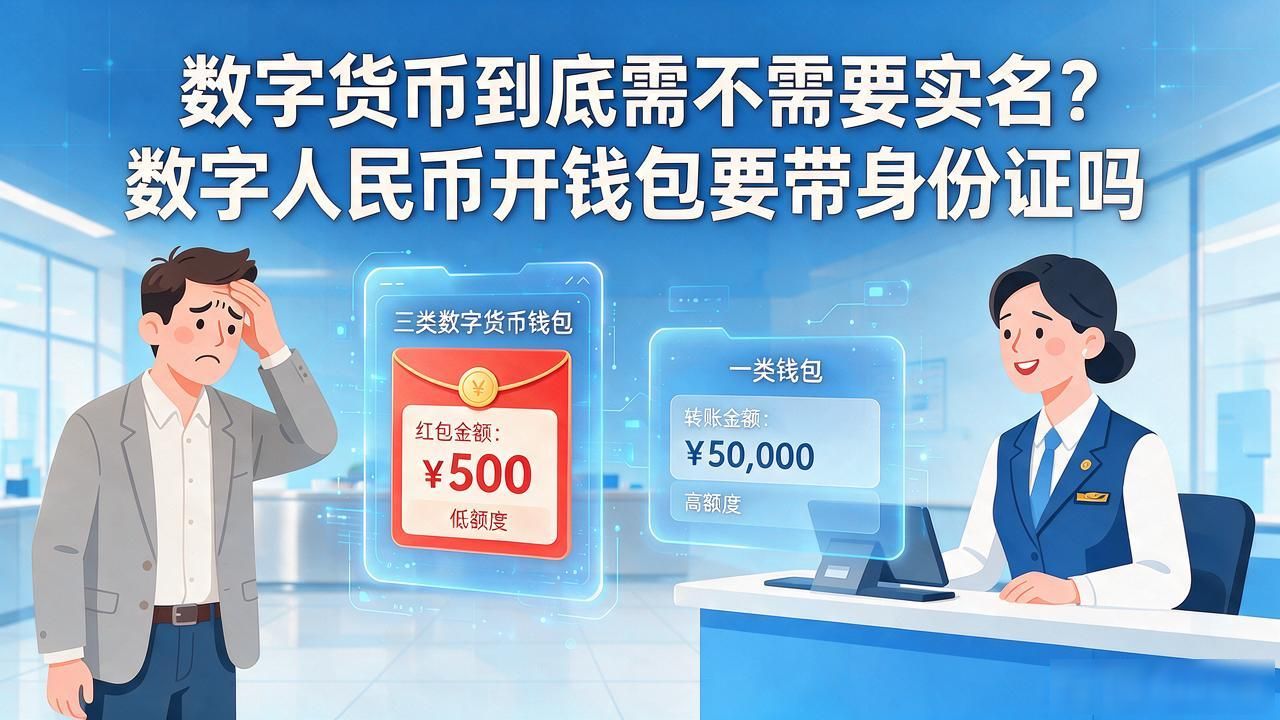数字货币到底需不需要实名？数字人民币开钱包要带身份证吗