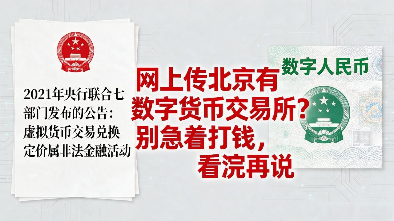 网上传北京有数字货币交易所？别急着打钱，看完再说