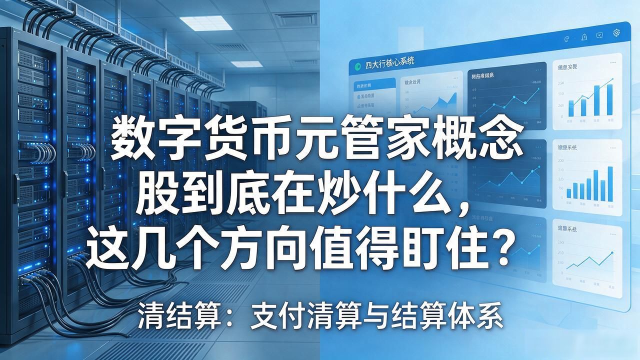 数字货币元管家概念股_数字人民币基础设施_清结算系统改造服务商