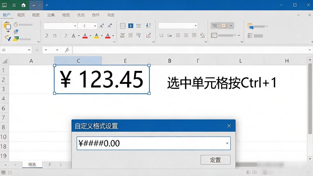 excel货币符号与数字间距调整_Excel货币符号空格问题解决_自定义格式取消货币间距
