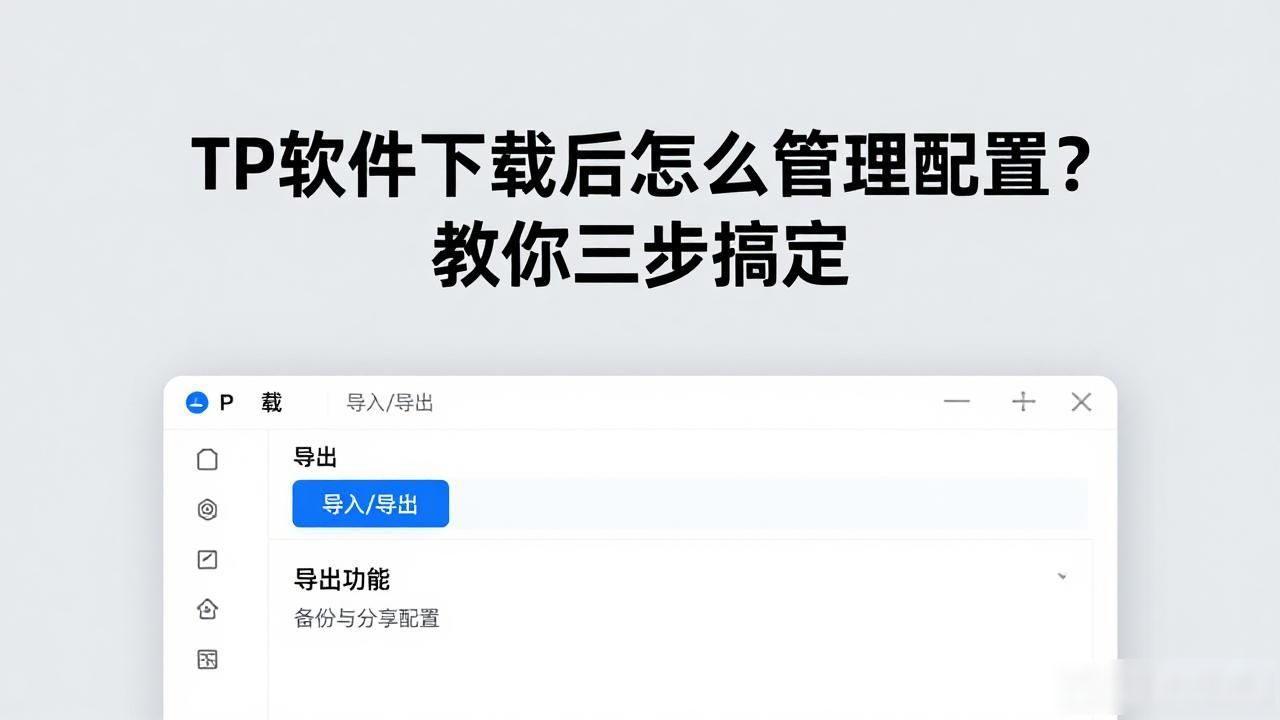 TP官方网址下载后如何管理软件配置_导入导出配置文件_TP官方软件配置管理